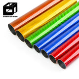 Factory Direct Colored Carbon Fiber Tube 3K Twill Surface High-Strength Colorful Round Tube With Wholesale Price