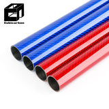 Factory Direct Colored Carbon Fiber Tube 3K Twill Surface High-Strength Colorful Round Tube With Wholesale Price