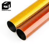 Factory Direct Colored Carbon Fiber Tube 3K Twill Surface High-Strength Colorful Round Tube With Wholesale Price