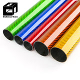 Factory Direct Colored Carbon Fiber Tube 3K Twill Surface High-Strength Colorful Round Tube With Wholesale Price