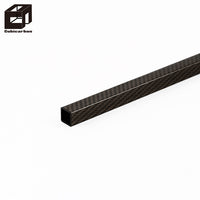 Pultruded Square Carbon Fiber Tubes Glossy Twill Surface