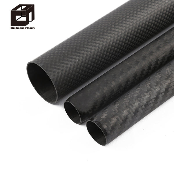 3K Roll Wrapped 100% Carbon Fiber Tube Matt Surface