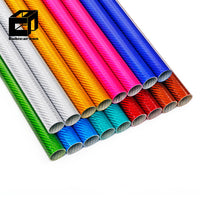 China Factory Direct Colored Carbon Fiber Tube 3K Twill Surface High-Strength Colorful Round Tube With Wholesale Price