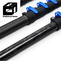 OEM Wholesale Price Telescopic Carbon Fiber Extendable Poles With Brush Customized 20ft 30ft 50ft 60ft Telescoping Carbon Tubes