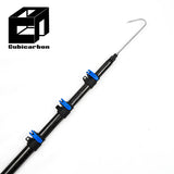 OEM Wholesale Price Telescopic Carbon Fiber Extendable Poles With Brush Customized 20ft 30ft 50ft 60ft Telescoping Carbon Tubes