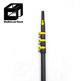 OEM 20ft 30ft 40ft 60ft Carbon Fiber Water-fed Pole Customized Length 3-25m Telescopic Pole 3K Strong Lightweight Pole