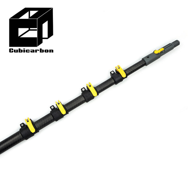 OEM 10m 12m 14m 16m 18m 20m 25m Carbon Fibre Telescopic 3K Extension Pole Can Be Adjusted by Clamps Lightweight Carbon Pole