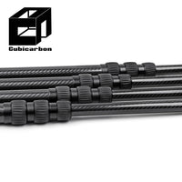 3K Weave Carbon Fiber Telescopic Pole Customize Length From 10-65ft Twist Clamp Carbon Telescoping Pole
