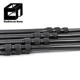 3K Weave Carbon Fiber Telescopic Pole Customize Length From 10-65ft Twist Clamp Carbon Telescoping Pole