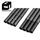 OEM Carbon Fiber Tube Thread Screw Connecter High Strength Tube With Sleeve Connect Different Sections Adjustable Length