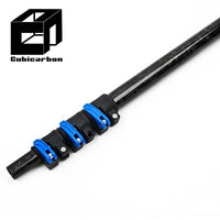 OEM Wholesale Price Telescopic Carbon Fiber Extendable Poles With Brush Customized 20ft 30ft 50ft 60ft Telescoping Carbon Tubes