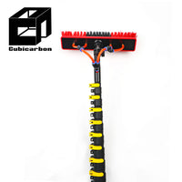 OEM 20ft 30ft 40ft 60ft Carbon Fiber Water-fed Pole Customized Length 3-25m Telescopic Pole 3K Strong Lightweight Pole