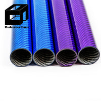High Strength 1000mm 2000mm 3000mm Carbon Fiber 3k Tubing Carbon Fiber Pipe Color Carbon Fiber Tube Colored Pipes