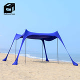 Carbon Fiber Canopy Pole Outdoor Canopy Support Camping Tent Pole Six Section Foldable Storage Tarp Pole
