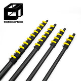 3K Weave 40ft 50ft 60ft Telescopic Carbon Fiber Glass Fiber Pole Carbonne Pole Customized Adjustable Pole From 3-25m