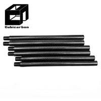Carbon Fiber Tubing With Aluminum Threaded Connectors 1" 1.25" 2" Carbon Tube Telescopic Custom Carbon Pipes With Threaded Screw