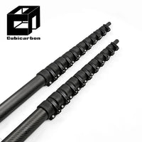 Carbon Fiber Telescopic Pole Strong Pole With Colorful Clamps 5m 10m 20m 25m Carbon Fiber Heavy Duty Telescoping Poles