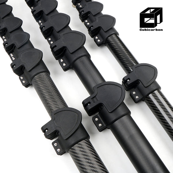 China 3K Weave Carbon Fiber Telescopic Pole Lightweight Carbon Pole Can Be Used As a Fruit Picker or Window Cleaning Pole