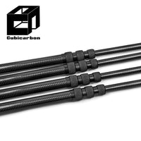 3K Weave Carbon Fiber Telescopic Pole Customize Length From 10-65ft Twist Clamp Carbon Telescoping Pole