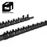 Carbon Fiber Telescopic Pole Strong Pole With Colorful Clamps 5m 10m 20m 25m Carbon Fiber Heavy Duty Telescoping Poles