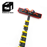 OEM 20ft 30ft 40ft 60ft Carbon Fiber Water-fed Pole Customized Length 3-25m Telescopic Pole 3K Strong Lightweight Pole