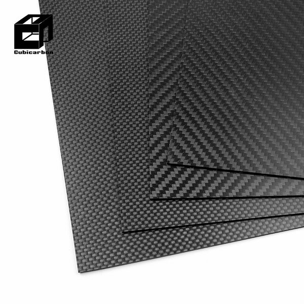 3K Matte Carbon Fiber Sheet CNC Cut Carbon Plate OEM Machined Part 0.5mm 1mm 2mm 5mm