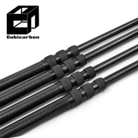 3K Weave Carbon Fiber Telescopic Pole Customize Length From 10-65ft Twist Clamp Carbon Telescoping Pole