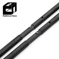 Factory Manufacture 100% Carbon Fiber Tube Roll Wrapped Telescopic Tube Several Sections Can Connect With Shrapnel Connection
