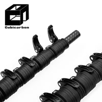 Carbon Fiber Telescopic Pole Strong Pole With Colorful Clamps 5m 10m 20m 25m Carbon Fiber Heavy Duty Telescoping Poles