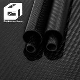 Wrapped Pregref Tube 10mm 12mm 25mm 30mm 40mm 50mm 3K Weave Carbon Fiber Tubes/Pipe 1000mm 2000mm Tube No Middleman