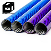 High Strength 1000mm 2000mm 3000mm Carbon Fiber 3k Tubing Carbon Fiber Pipe Color Carbon Fiber Tube Colored Pipes