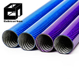 High Strength 1000mm 2000mm 3000mm Carbon Fiber 3k Tubing Carbon Fiber Pipe Color Carbon Fiber Tube Colored Pipes