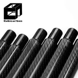 Carbon Fiber Tubing With Aluminum Threaded Connectors 1" 1.25" 2" Carbon Tube Telescopic Custom Carbon Pipes With Threaded Screw