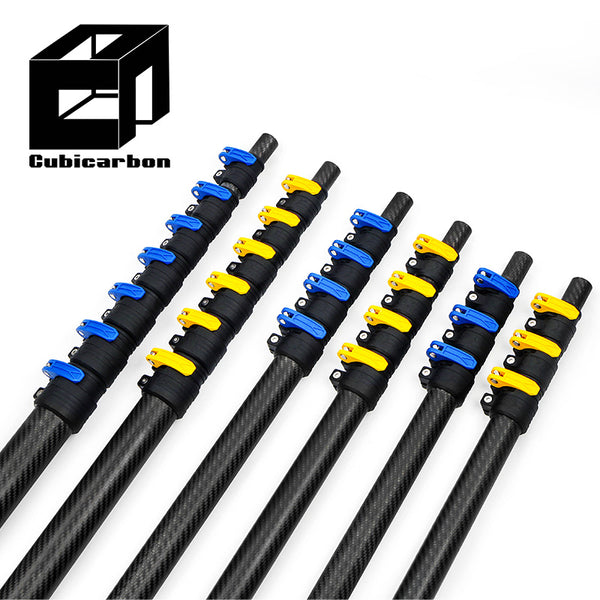 3K Weave Carbon Fiber Extending Pole 10ft-65ft Adjustable Carbon Pole Extension Extendable Telescopic Pole