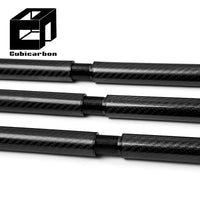 Carbon Fiber Tubing With Aluminum Threaded Connectors 1" 1.25" 2" Carbon Tube Telescopic Custom Carbon Pipes With Threaded Screw