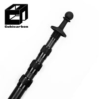 8FT Telescoping Carbon Fiber Poles Lightweight Tarp Poles Adjustable Telescoping Tarp Tent Poles for Camping Hiking