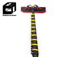 OEM 20ft 30ft 40ft 60ft Carbon Fiber Water-fed Pole Customized Length 3-25m Telescopic Pole 3K Strong Lightweight Pole