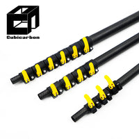 3K Weave 40ft 50ft 60ft Telescopic Carbon Fiber Glass Fiber Pole Carbonne Pole Customized Adjustable Pole From 3-25m