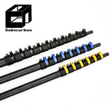 Carbon Fiber Telescopic Pole Strong Pole With Colorful Clamps 5m 10m 20m 25m Carbon Fiber Heavy Duty Telescoping Poles