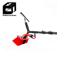 Strong Window Cleaning Pole 6m 9m 12m 15m 20m Carbon Fiber Telescopic Pole With Double-sided Brush and Hose