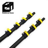3K Weave 40ft 50ft 60ft Telescopic Carbon Fiber Glass Fiber Pole Carbonne Pole Customized Adjustable Pole From 3-25m