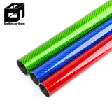 Factory Direct Colored Carbon Fiber Tube 3K Twill Surface High-Strength Colorful Round Tube With Wholesale Price