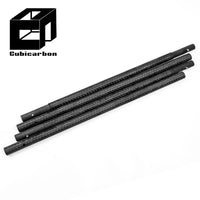 Factory Manufacture 100% Carbon Fiber Tube Roll Wrapped Telescopic Tube Several Sections Can Connect With Shrapnel Connection