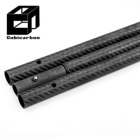 Factory Manufacture 100% Carbon Fiber Tube Roll Wrapped Telescopic Tube Several Sections Can Connect With Shrapnel Connection