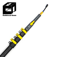 OEM 10m 12m 14m 16m 18m 20m 25m Carbon Fibre Telescopic 3K Extension Pole Can Be Adjusted by Clamps Lightweight Carbon Pole