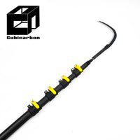 3K Weave 40ft 50ft 60ft Telescopic Carbon Fiber Glass Fiber Pole Carbonne Pole Customized Adjustable Pole From 3-25m