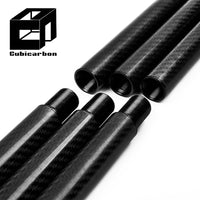 Carbon Fiber Tubing With Aluminum Threaded Connectors 1" 1.25" 2" Carbon Tube Telescopic Custom Carbon Pipes With Threaded Screw