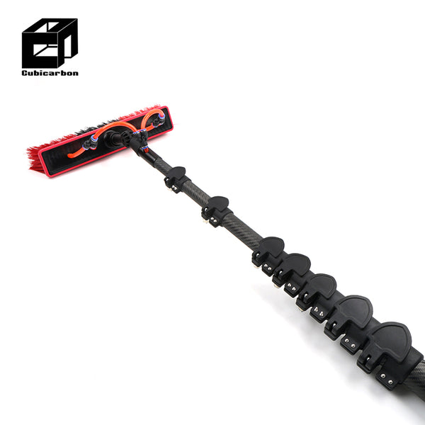 3K Weave Strong 30ft 45ft 50ft 60ft Telescopic Carbon Fiber Poles Wate – cubicarbon