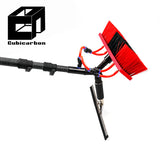 Strong Window Cleaning Pole 6m 9m 12m 15m 20m Carbon Fiber Telescopic Pole With Double-sided Brush and Hose