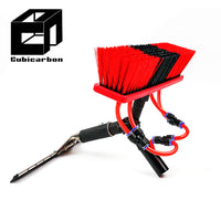 Strong Window Cleaning Pole 6m 9m 12m 15m 20m Carbon Fiber Telescopic Pole With Double-sided Brush and Hose